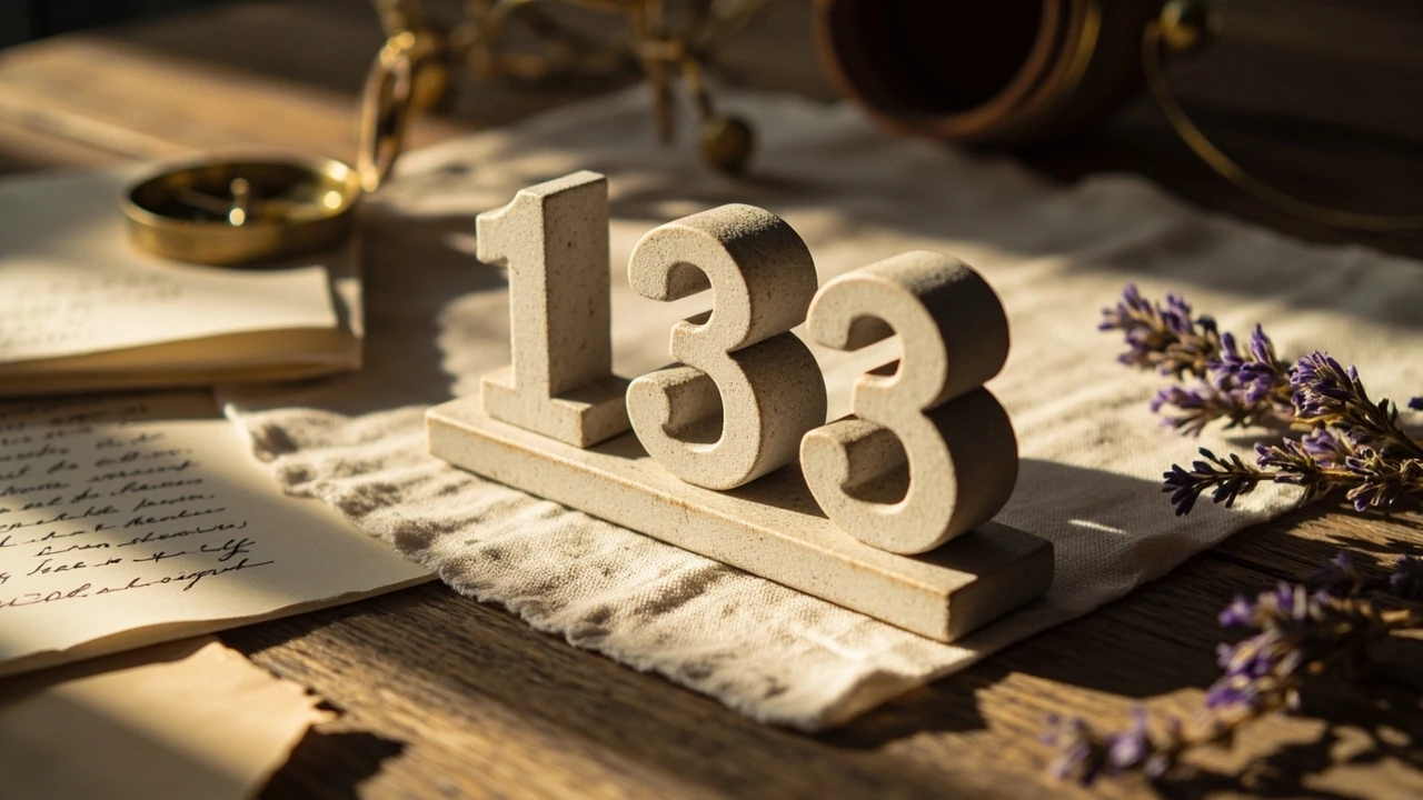 1313 Bedeutung als leuchtende Ziffernfolge auf dunklem Hintergrund